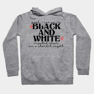 b&w » black font Hoodie